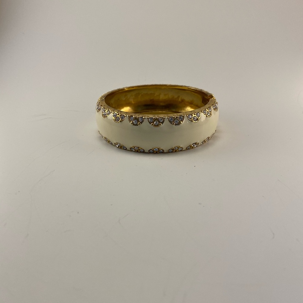 Stella and Dot White Enamel Bracelet